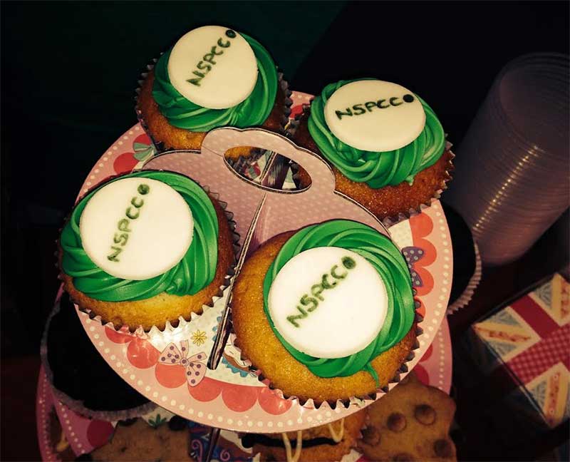 Cakes baked for NSPCC fundraising by Santander staff