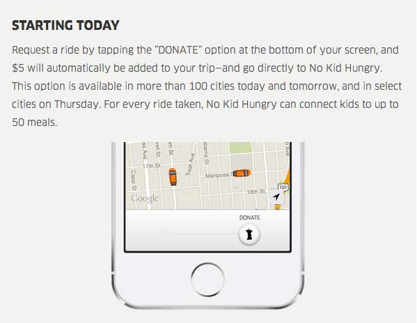 Uber's new Donate ride