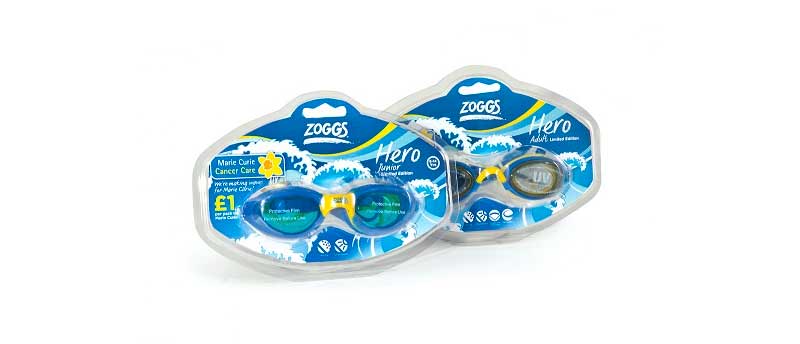 Zoggs goggles for Marie Curie