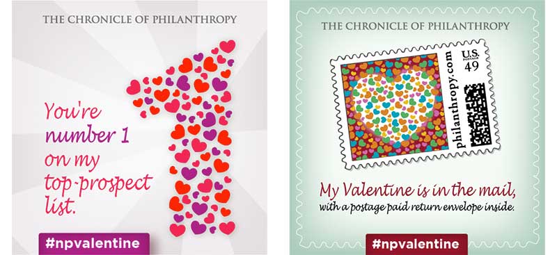 Chronicle of Philanthropy's #npvalentine campaign 2015