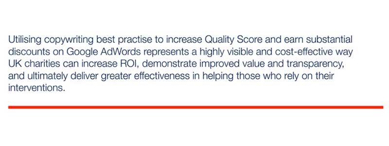 Conclusion from Google AdWords optimisation white paper