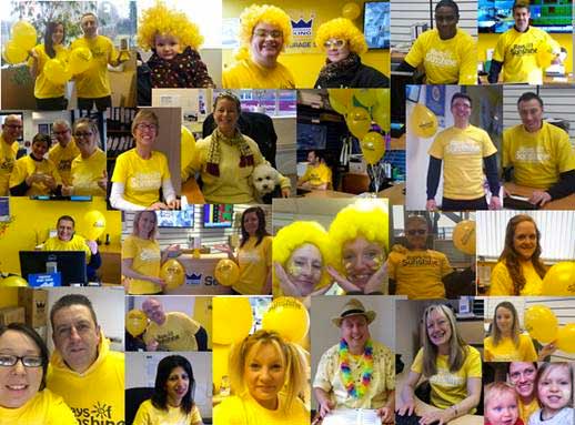 Storage King staff dress in yellow to support Rays of Sunshine