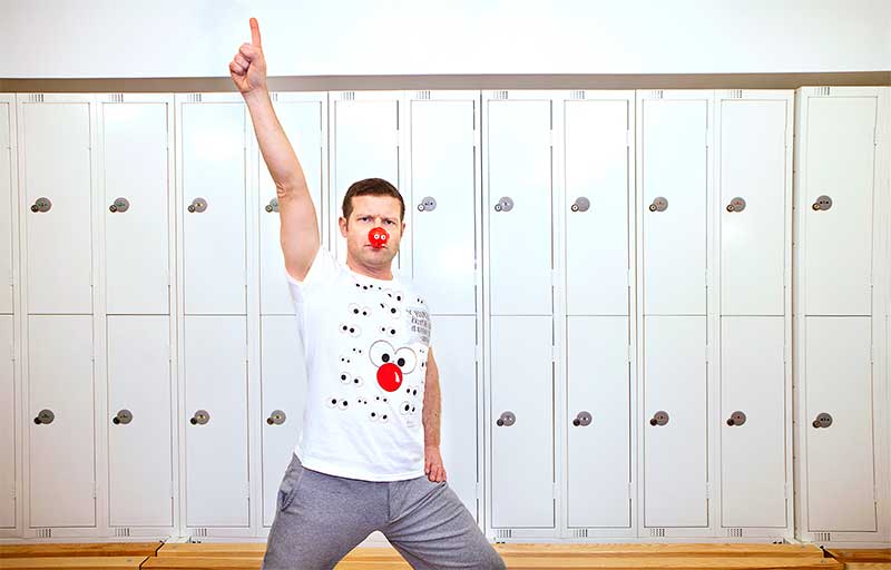 Dermot O'Leary prepares for his 24-hour danceathon for Red Nose Day 2015
