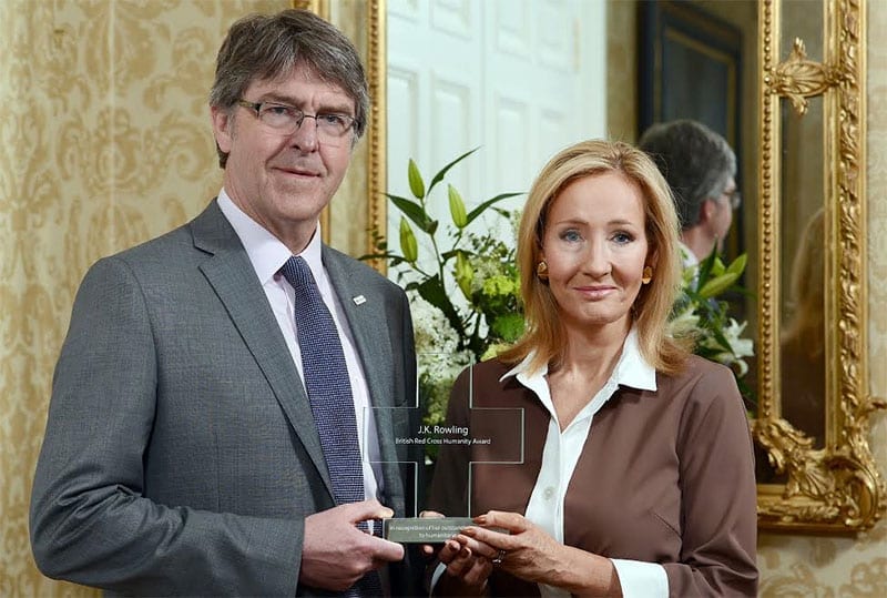 JK Rowling accepts British Red Cross Humanity Award