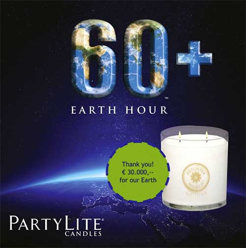 Partylite Candles' support for Global Earth Hour