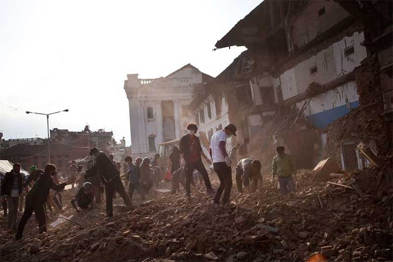 After the Nepal earthquake. Photo: A. Varraine Leca, ACF-Nepal