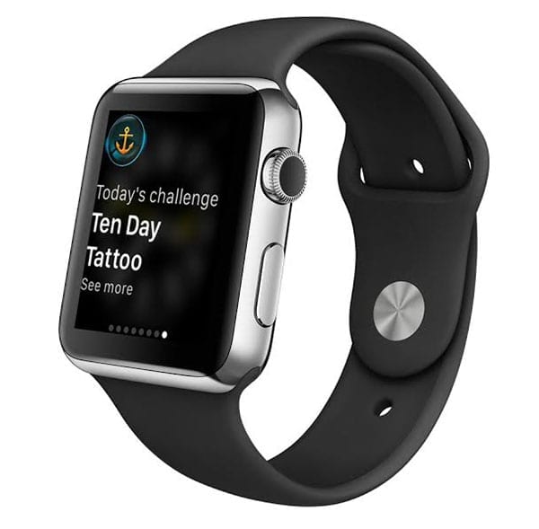 Daily challenges appear on RNLI's H2Only Apple Watch app