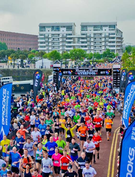 Rock-n-Roll Liverpool Marathon runners 2014.