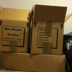 Cardboard packaging boxes