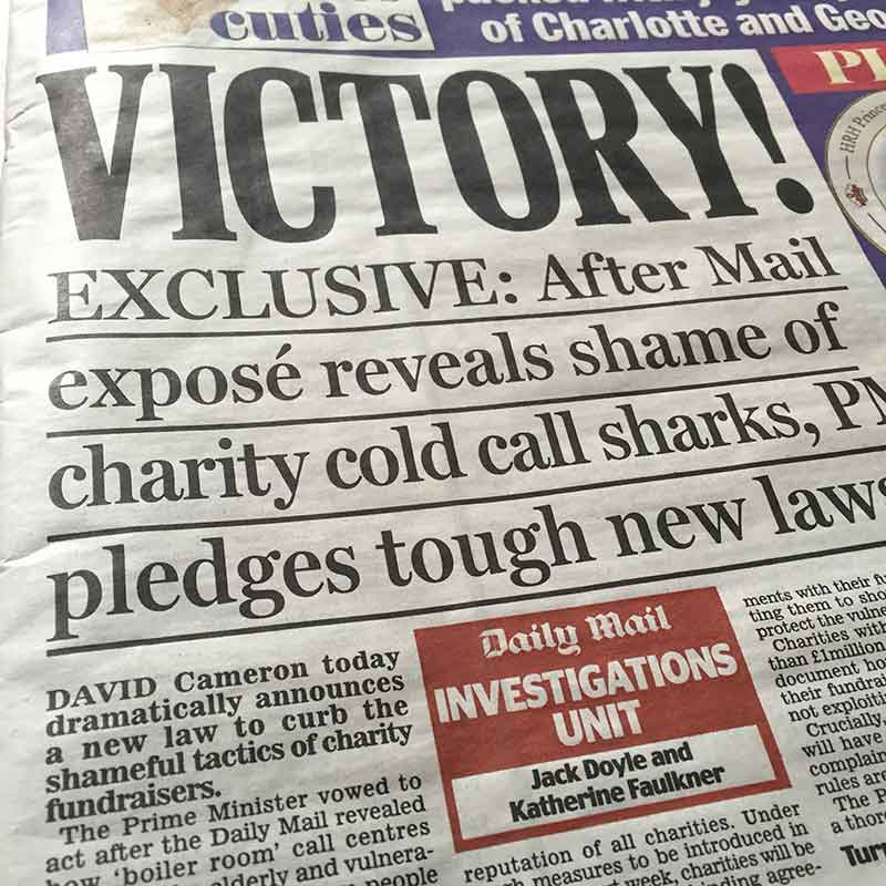 Victory! cries the Daily Mail front page on 11 July 2015