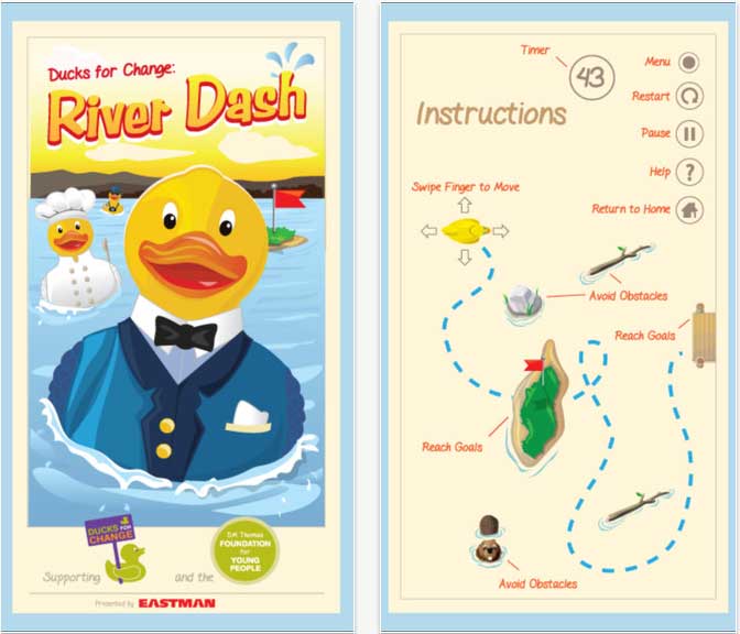 Ducks for Change - River Dash game app