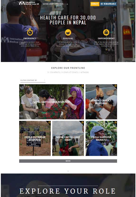 International Medical Corps UK's new website 2015
