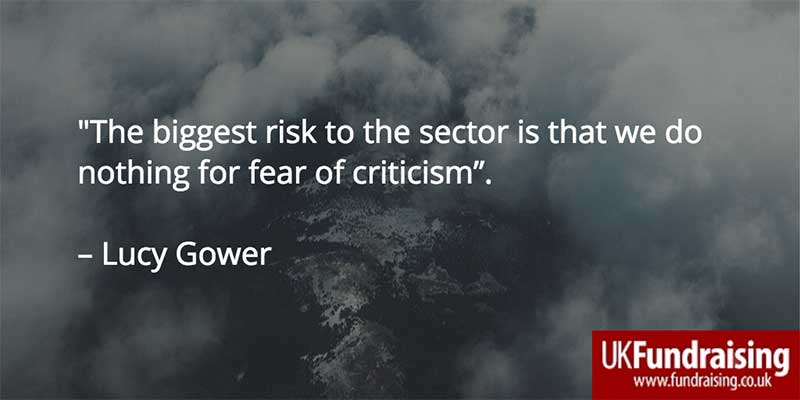 Lucy Gower quotation - the biggest risk...