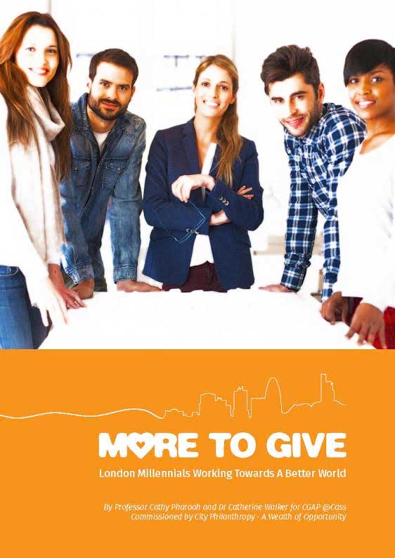 More to Give - London millennials and giving and volunteering for charity (report cover)