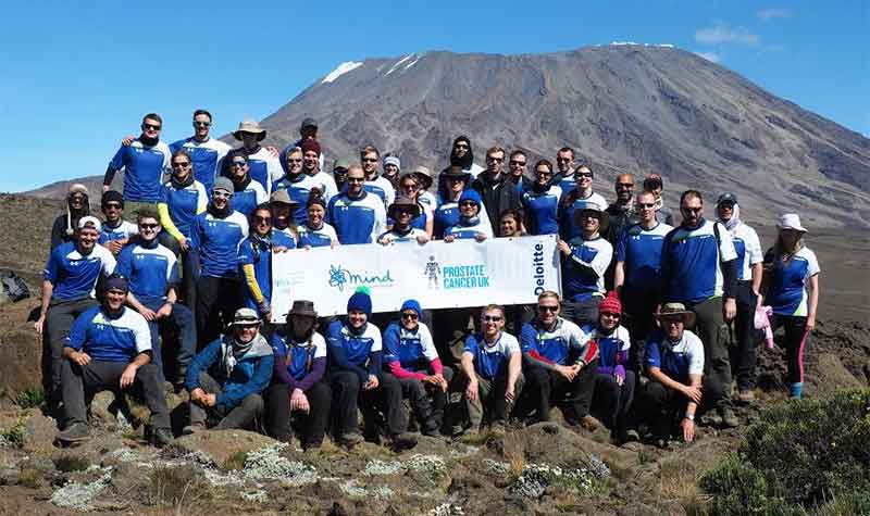 Deloitte staff on Mount Kilimanjaro