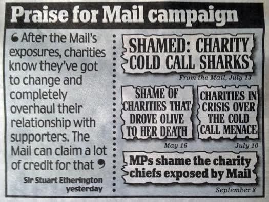 Praise for the Daily Mail's campaign