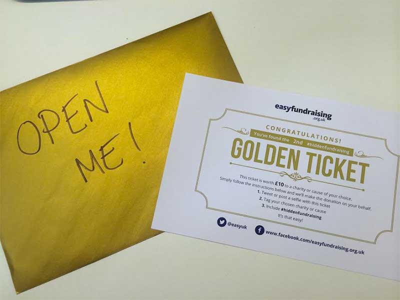 Easyfundraising's golden envelopes