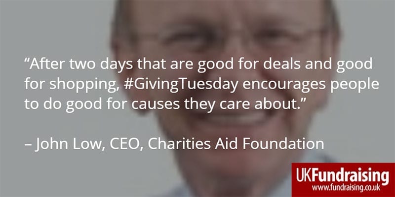 John Low, CAF, #GivingTuesday quotation