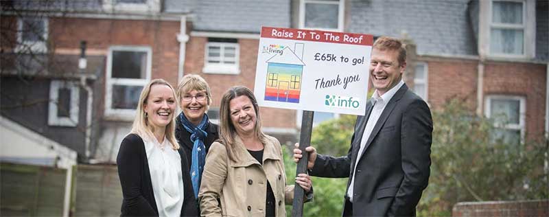 Colin Richman of RX-info pledges a donation to Rainbow Living 