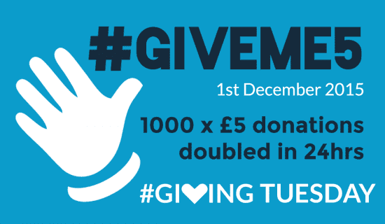 Localgiving #Giveme5 for Giving Tuesday