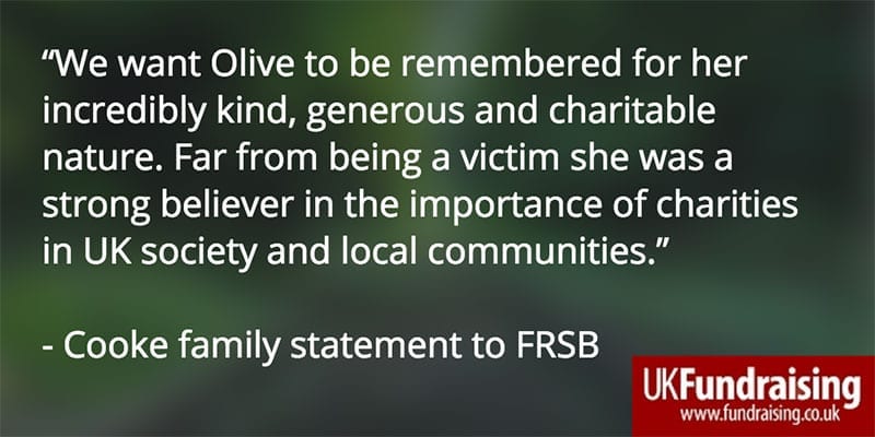 Olive Cooke's family statement to the FRSB